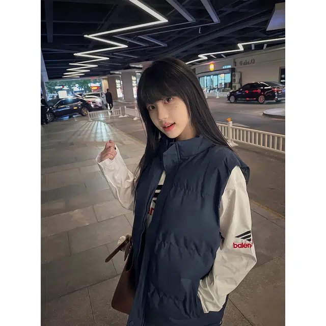 徐百货 美式高街潮牌百搭休闲纯色马甲叠穿搭配潮流无袖外穿背心立领棉坎肩外套棉服 男女同款