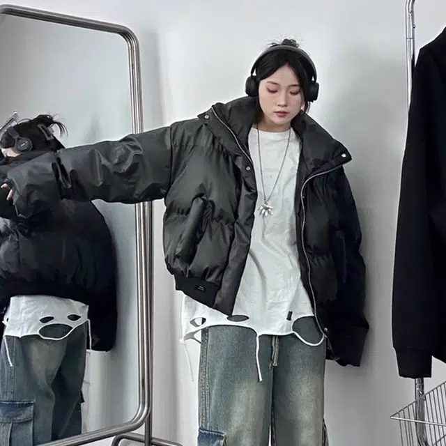 徐百货 美式街头痞帅潮牌立领面包服高街情侣穿搭宽松舒适潮流百搭棉服 男女同款