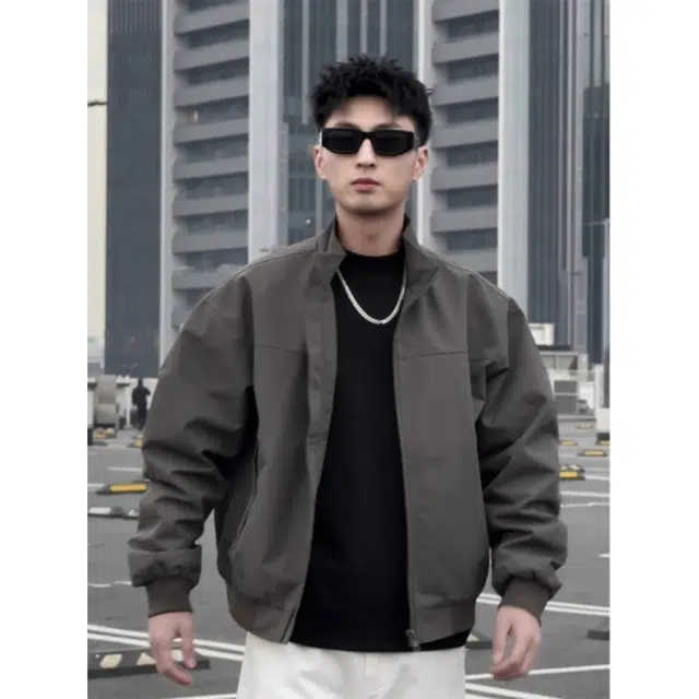 徐百货 痞帅美式工装春秋三防户外冲锋衣廓形立领飞行员棒球服夹克外套 男女同款