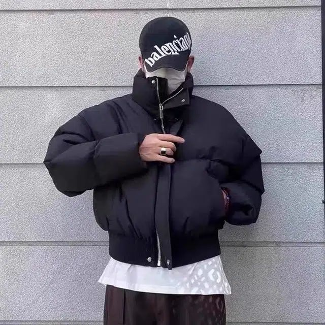 徐百货 美式街头痞帅潮牌立领面包服高街情侣穿搭宽松舒适潮流百搭棉服 男女同款