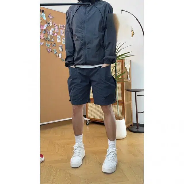 徐百货 美式潮牌冰丝宽松薄款透气五分休闲短裤 男女同款