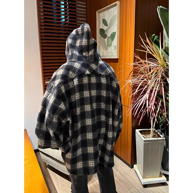 徐百货 美式高街格子慵懒休闲百搭长袖衬衫 男女同款