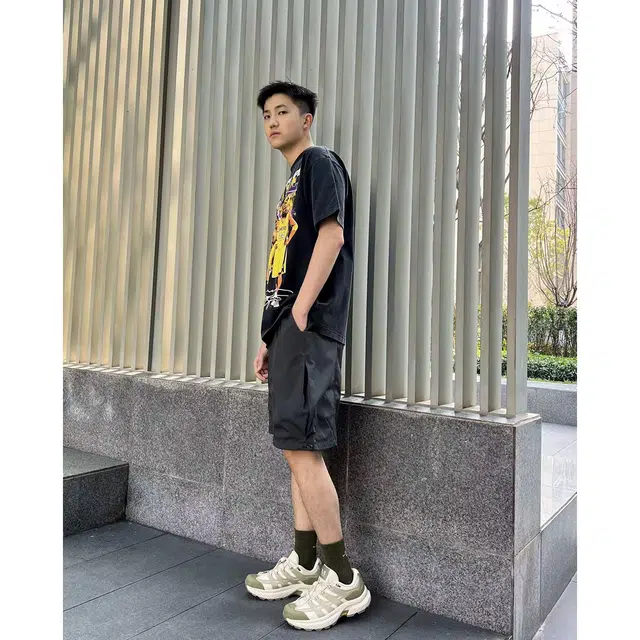 徐百货 迷彩潮流伞兵五分裤美式复古沙滩休闲中裤工装短裤 男女同款