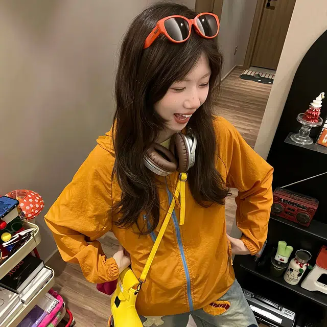 徐百货 夏季户外透气宽松防紫外线多巴胺配色轻薄上衣冰丝高级感百搭防晒服 男女同款
