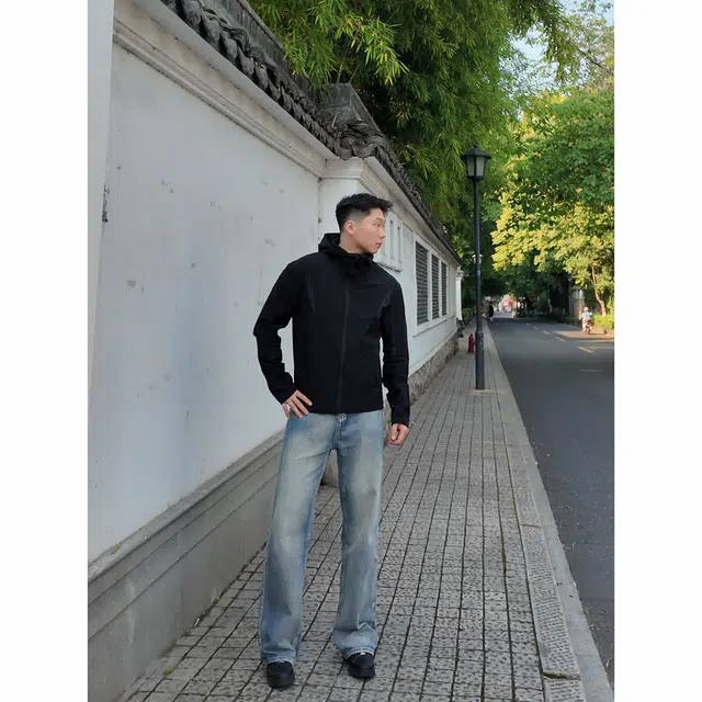 徐百货 美式网眼运动立领休闲跑步户外夏季轻量薄款外套潮流百搭 透气防晒防晒服 男女同款