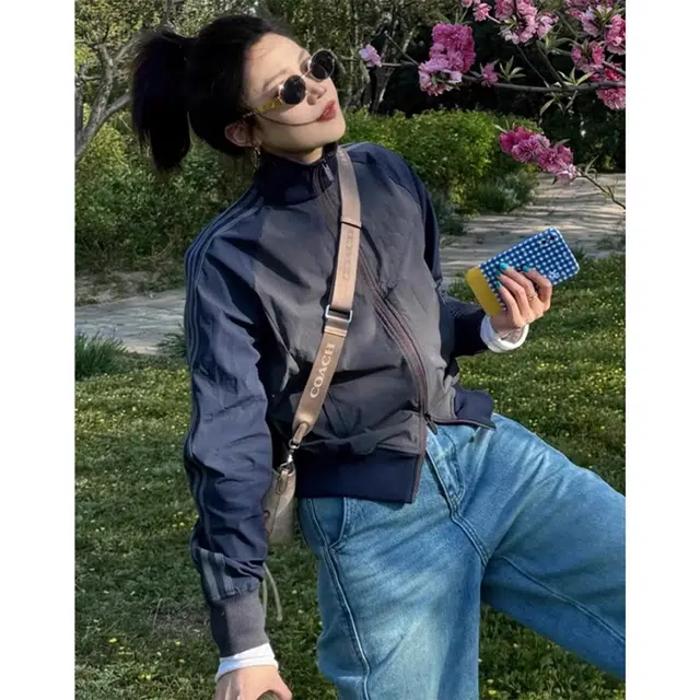 徐百货 美式潮牌撞色条纹薄款透气户外运动休闲夹克长袖防晒服 男女同款