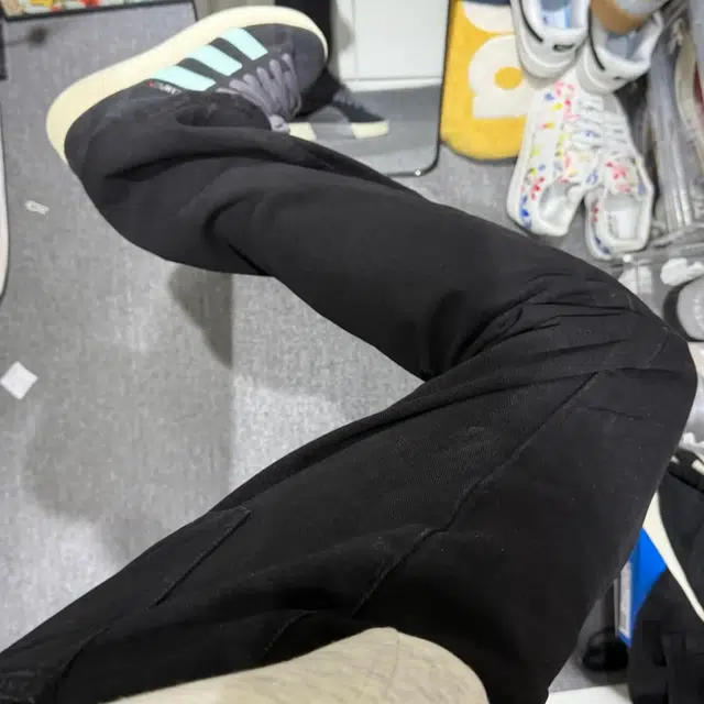 徐百货 美式复古纯色微喇潮牌修身百搭牛仔裤 男女同款