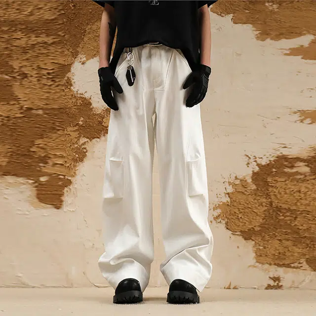 徐百货 美式高街重磅阔腿百搭牛仔裤 男女同款