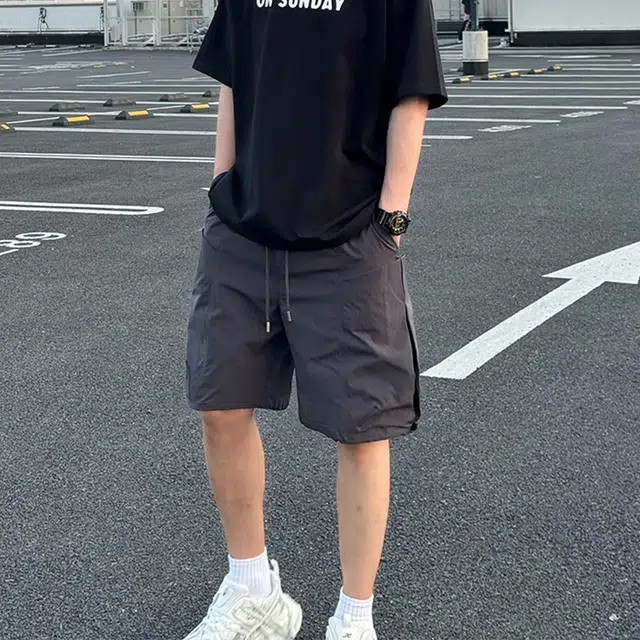 徐百货 美式潮牌大口袋城市户外夏季冰丝宽松透气高级感五分裤中裤休闲短裤 男女同款