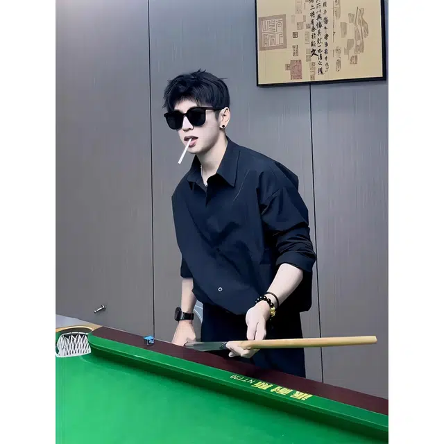 徐百货 美式高级感痞帅那不勒斯教父衬衣夏季垂感防晒外套长袖衬衫 男女同款
