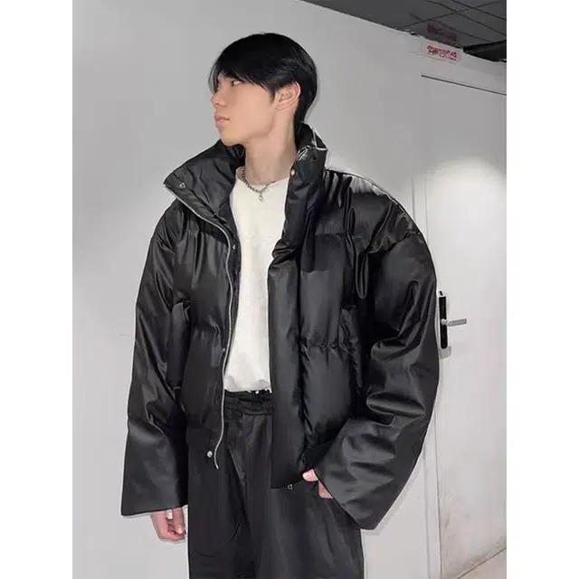 徐百货 美式复古短款廓形面包服设计感潮牌痞帅外套宽松舒适潮流百搭棉服 男女同款