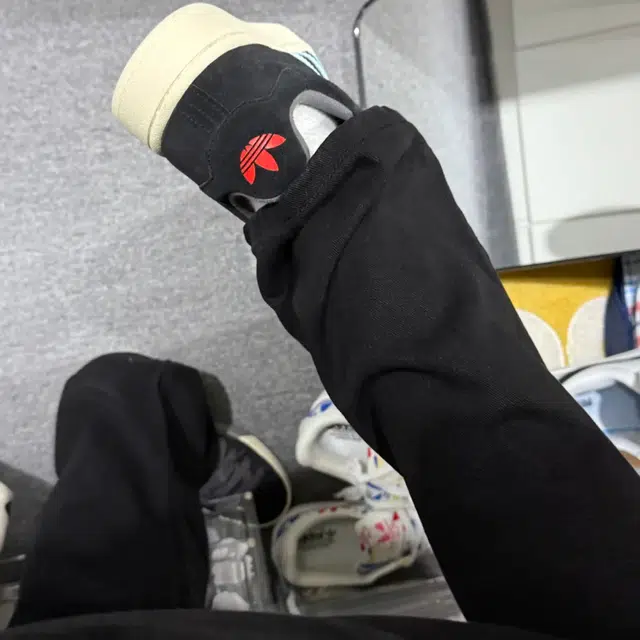 徐百货 美式复古纯色微喇潮牌修身百搭牛仔裤 男女同款