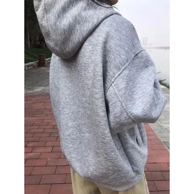 徐百货 美式重磅连帽开衫潮牌宽松设计感拉链帽衫高级感运动外套卫衣 男女同款