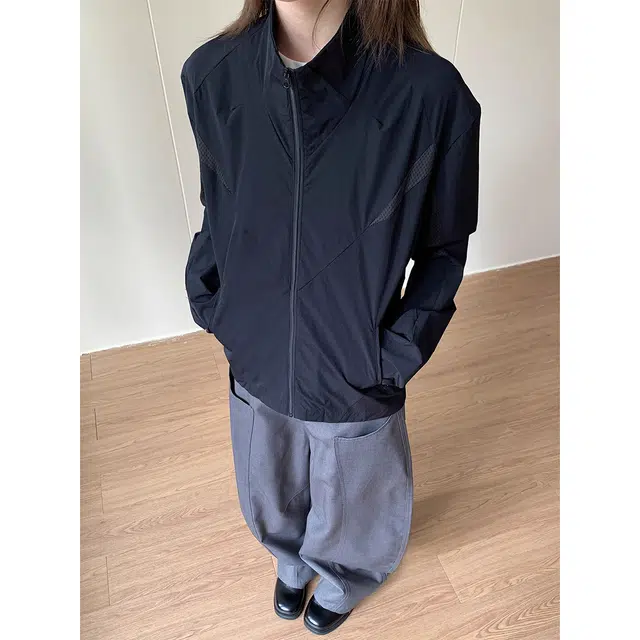 徐百货 美式复古正肩立领外套夏季轻薄高级感百搭夹克防晒服 男女同款