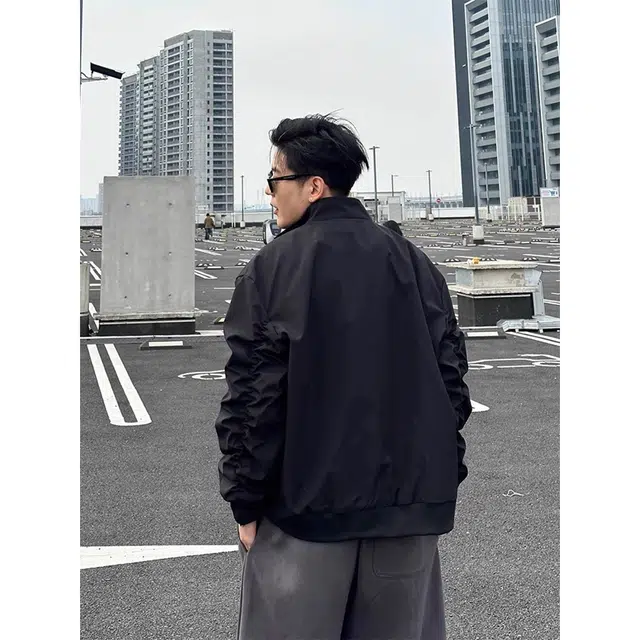 徐百货 痞帅三防春秋高级感美式飞行工装立领棒球服长袖夹克外套 男女同款