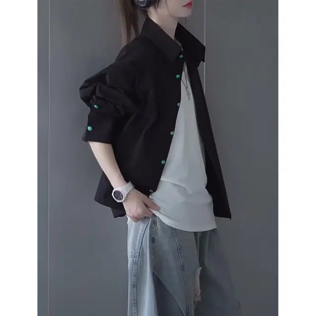 徐百货 绿松石上衣夏季薄款速干长袖防晒衣休闲百短袖衬衫 男女同款