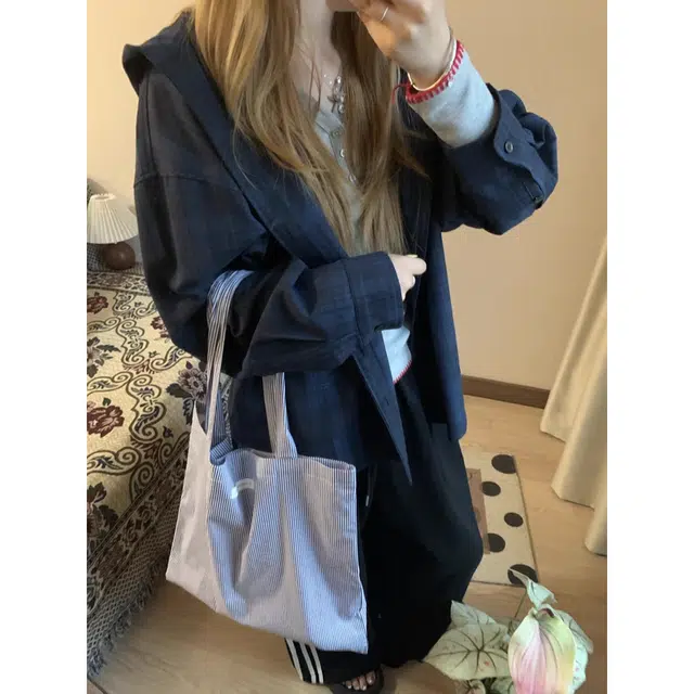 徐百货 高街痞帅格子连帽衬衣慵懒风高级感长袖外套宽松舒适潮流百搭衬衫 男女同款
