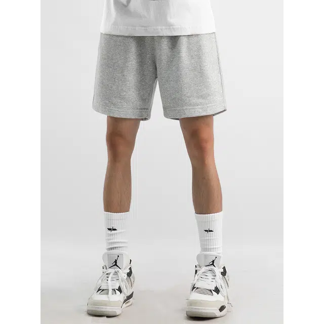 徐百货 重磅五分裤美式休闲纯色宽松裤子运动篮球裤过膝工装短裤 男女同款