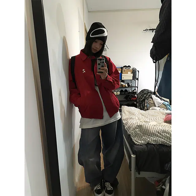 徐百货 复古短款翻领外套春秋季高级感棒球服哈灵顿夹克 男女同款
