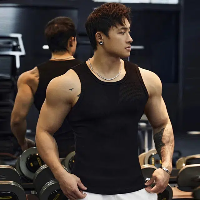 徐百货 健身运动工字高弹训练肌肉无袖休闲上衣潮流百搭宽松舒适背心 男女同款