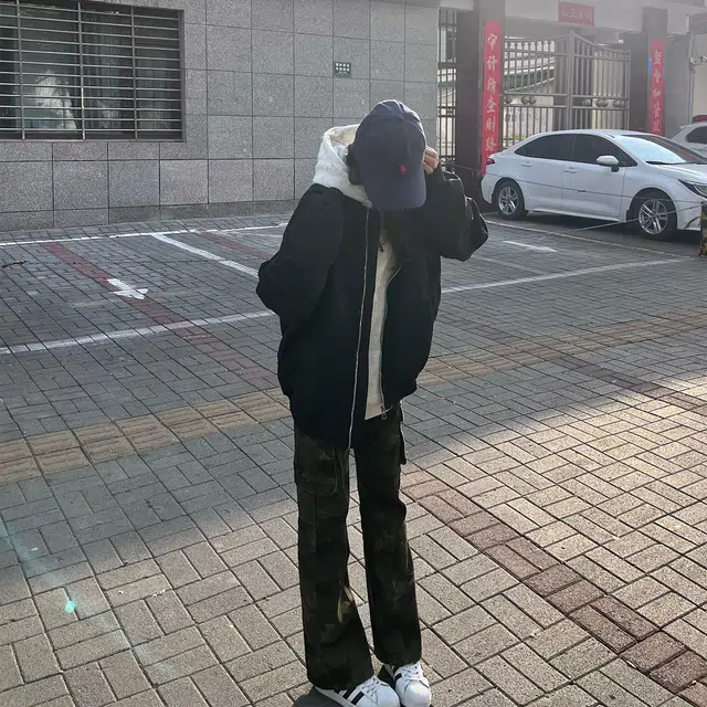 徐百货  美式潮牌百搭休闲时尚宽松复古飞行员棒球服 男女同款