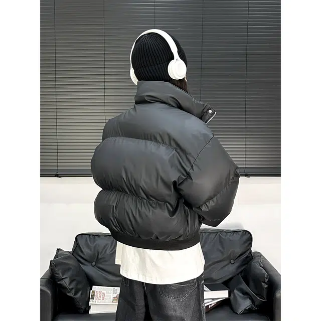 徐百货 美式复古短款廓形面包服设计感潮牌痞帅外套宽松舒适潮流百搭棉服 男女同款