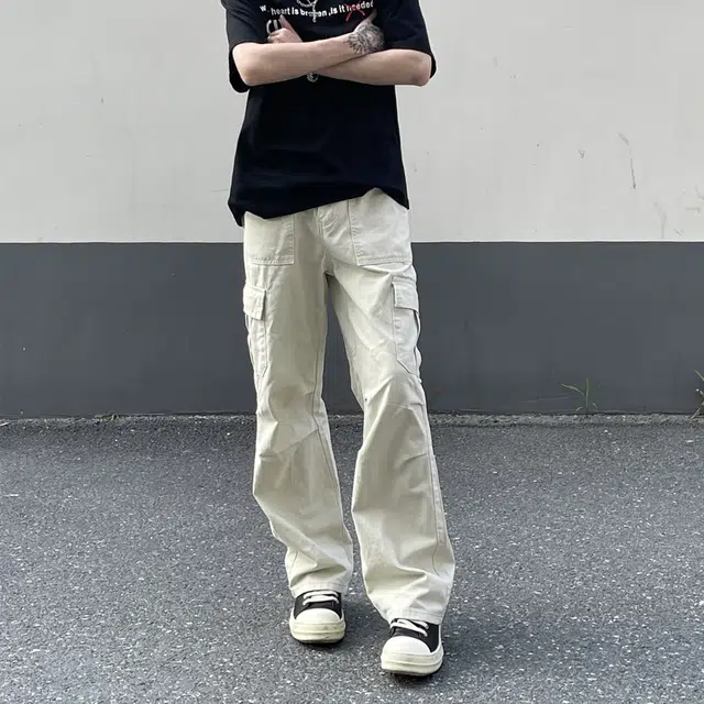 徐百货 美式设计感潮流百搭户外防水防风直筒裤潮牌宽松休闲裤工装裤 男女同款