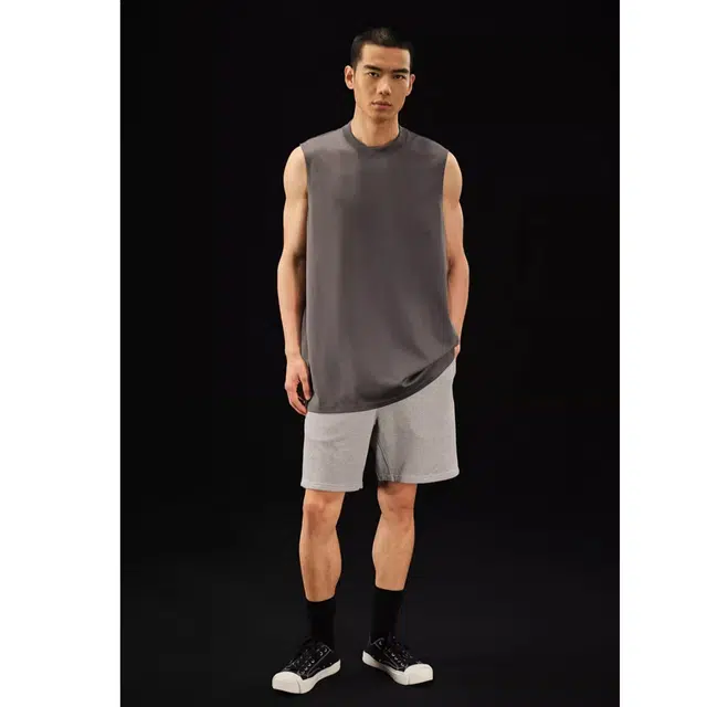 徐百货 美式简约运动中裤夏季宽松透气百搭五分运动直筒裤子休闲短裤 男女同款