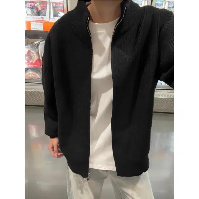 徐百货 美式立领开衫氛围感穿搭松弛感上衣复古卫衣外套潮流百搭宽松舒适毛衣 男女同款