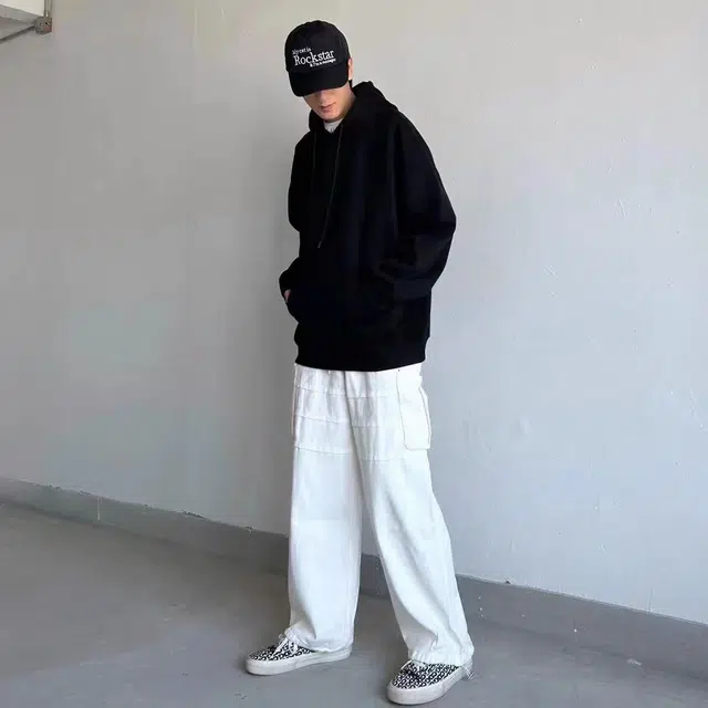 徐百货 连帽纯色宽松慵懒风潮流极简百搭长袖上衣卫衣 男女同款