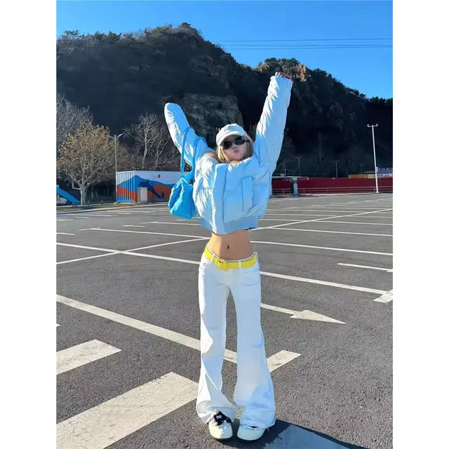 徐百货 美式高街低腰辣妹微喇裤春夏秋宽松显瘦高个子加长阔腿裤牛仔裤 男女同款