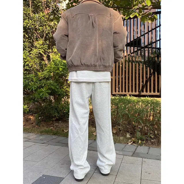 徐百货 美式褶皱侧条纹拼接卫裤潮牌宽松大码直筒阔腿休闲长裤子潮流百搭舒适针织运动裤 男女同款