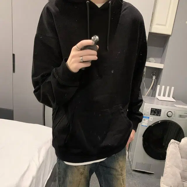 徐百货 美式复古连帽春秋季高级感重磅痞帅小众百搭卫衣 男女同款
