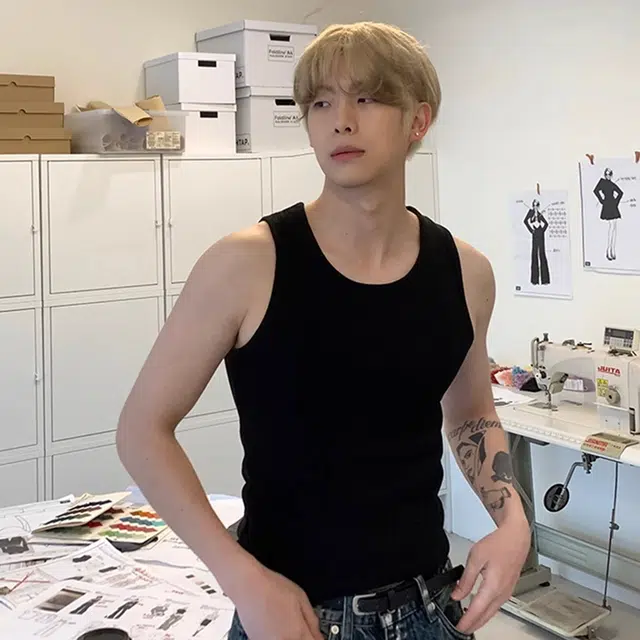 徐百货 韩版螺纹紧身弹力纯色运动健身无袖打底衫休闲坎肩潮流百搭背心 男女同款