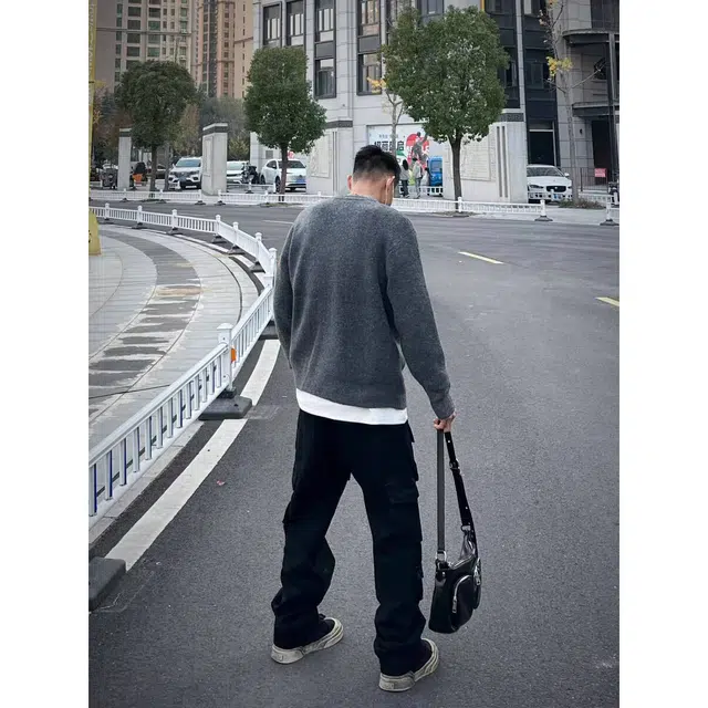 徐百货 美式亨利领春秋冬季复古慵懒老钱风高级感内搭外套毛衣 男女同款
