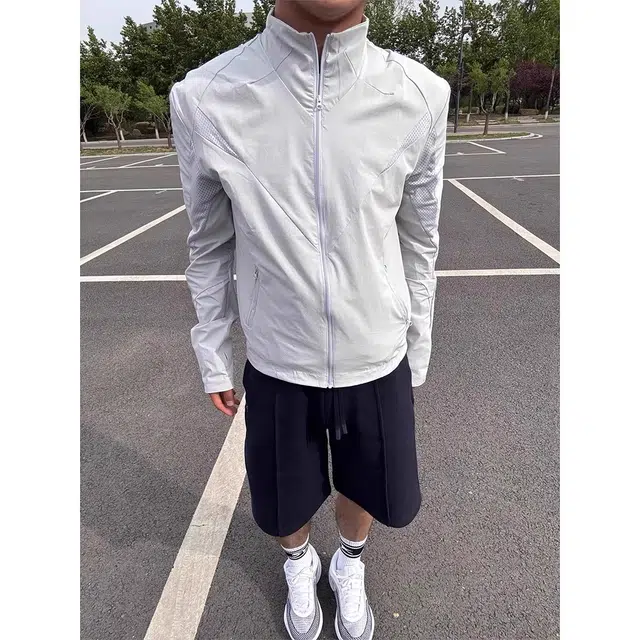 徐百货 美式机能轻薄立领网眼透气百搭时尚舒适防晒服 男女同款