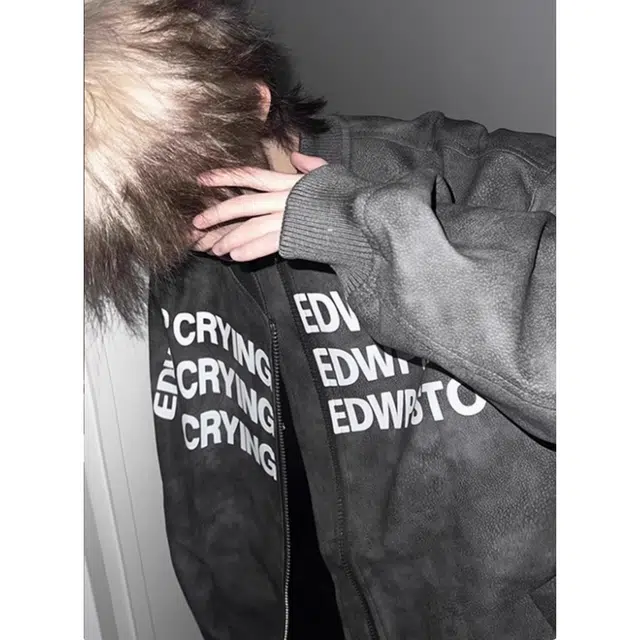 徐百货 美式高街字母印花短款外套街头风痞帅炸街棒球服宽松舒适潮流百搭夹克 男女同款