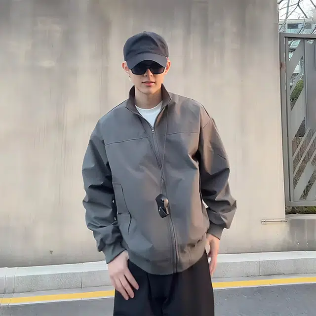 徐百货 美式立领飞行员春秋季高级感痞帅廓形百搭工装夹克外套 男女同款