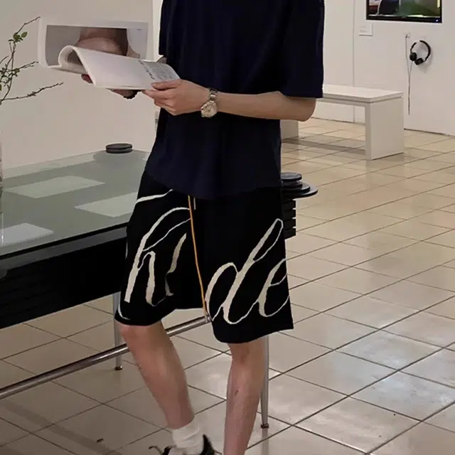 徐百货 美式复古篮球运动裤潮牌健身训练裤子小众宽松五分裤休闲短裤 男女同款