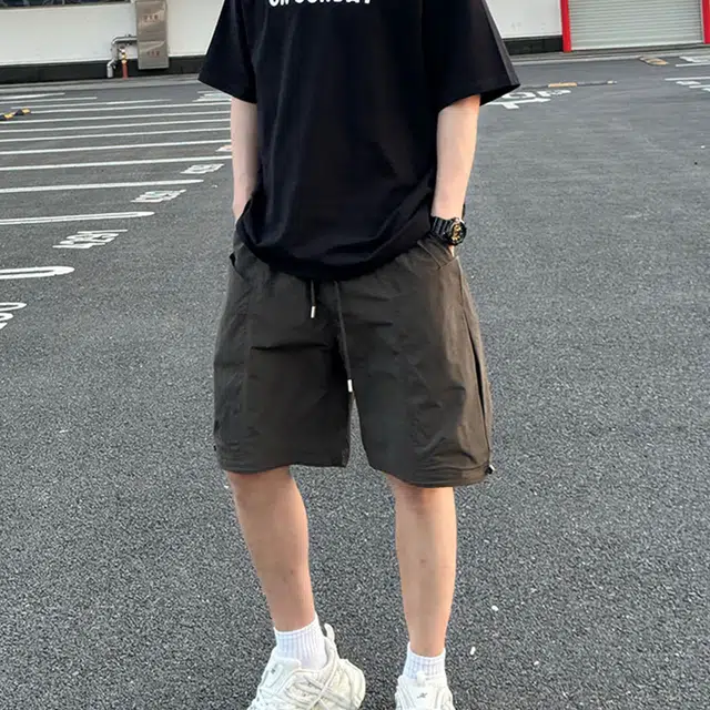 徐百货 美式潮牌大口袋城市户外夏季冰丝宽松透气高级感五分裤中裤休闲短裤 男女同款
