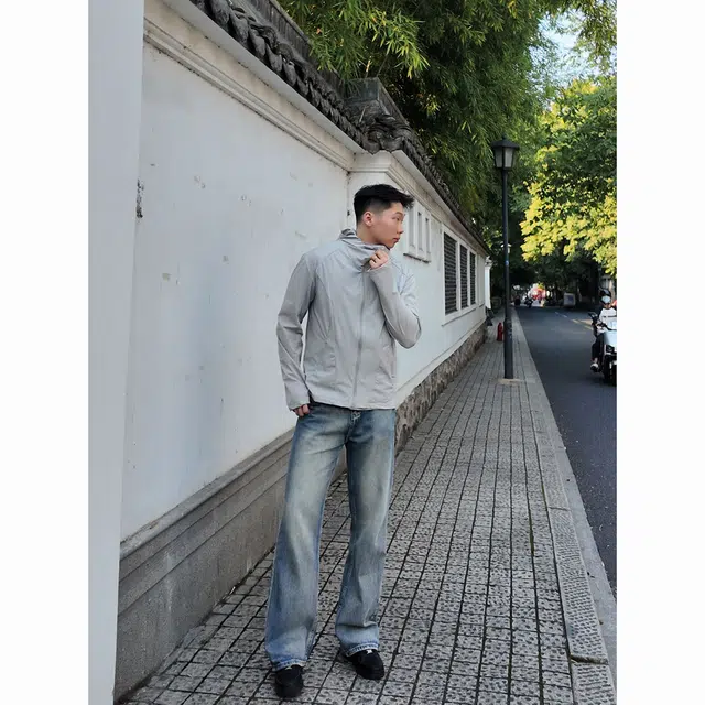 徐百货 美式网眼运动立领休闲跑步户外夏季轻量薄款外套潮流百搭 透气防晒防晒服 男女同款