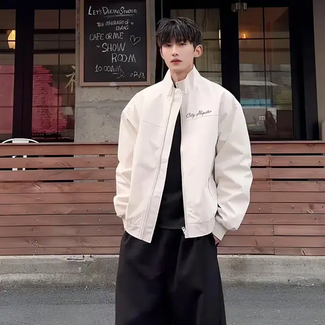 徐百货  美式复古廓形飞行员夹克潮流设计感立领外套春秋季穿搭高街痞帅宽松百搭棒球服 男女同款