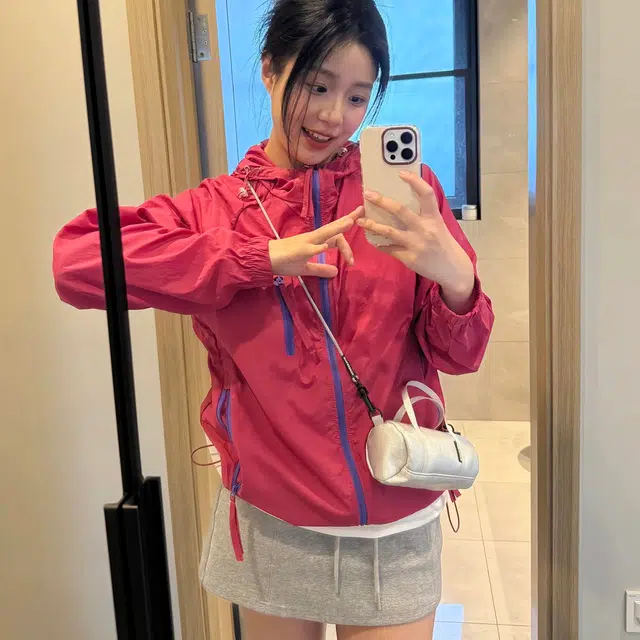徐百货 夏季薄款多巴胺连帽上衣外搭美式户外高级感防紫外线宽松设计感百搭防晒服 男女同款