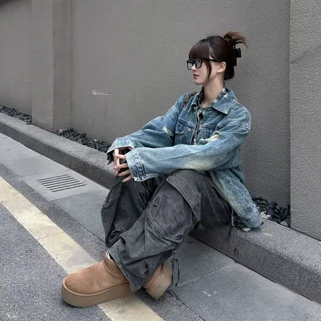 徐百货 美式高街水洗做旧飞行员夹克复古潮牌百搭上衣潮流牛仔外套 男女同款