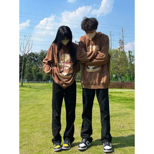 徐百货 美式潮流潮牌基础直筒裤休闲裤子宽松舒适牛仔裤 男女同款