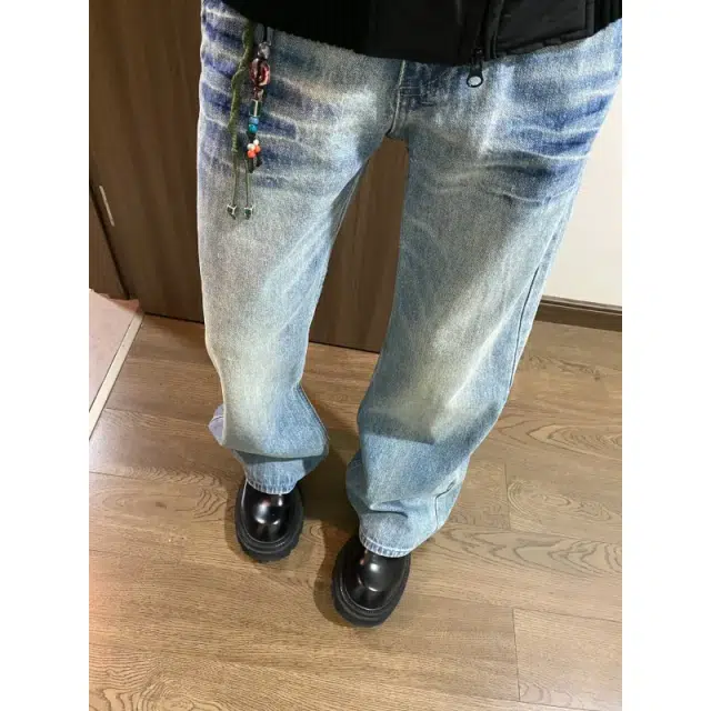徐百货 美式潮牌设计感水洗宽松休闲潮流百搭直筒长裤牛仔裤 男女同款