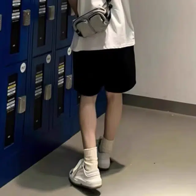 徐百货 美式五分运动裤重磅裤子宽松中裤潮流百搭宽松舒适休闲短裤 男女同款