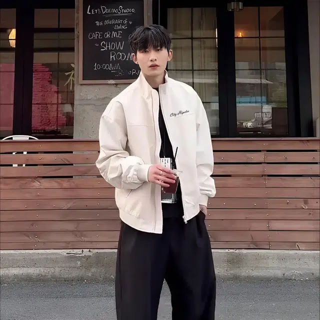 徐百货  美式复古廓形飞行员夹克潮流设计感立领外套春秋季穿搭高街痞帅宽松百搭棒球服 男女同款