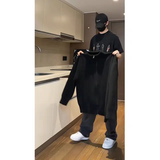 徐百货 美式双拉链开衫立领慵懒风高级感小众设计感上衣夹克外套潮流百搭毛衣 男女同款