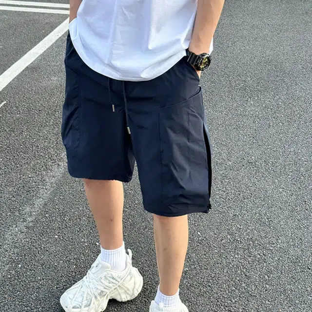徐百货 美式潮牌大口袋城市户外夏季冰丝宽松透气高级感五分裤中裤休闲短裤 男女同款